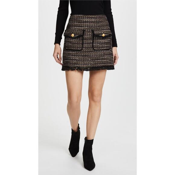 NWT Veronica Beard Margot Tweed Skirt in Earth Color Size 16 - Picture 1 of 10